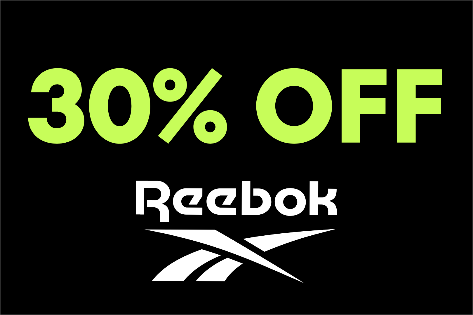 Black Friday 30% off reebok