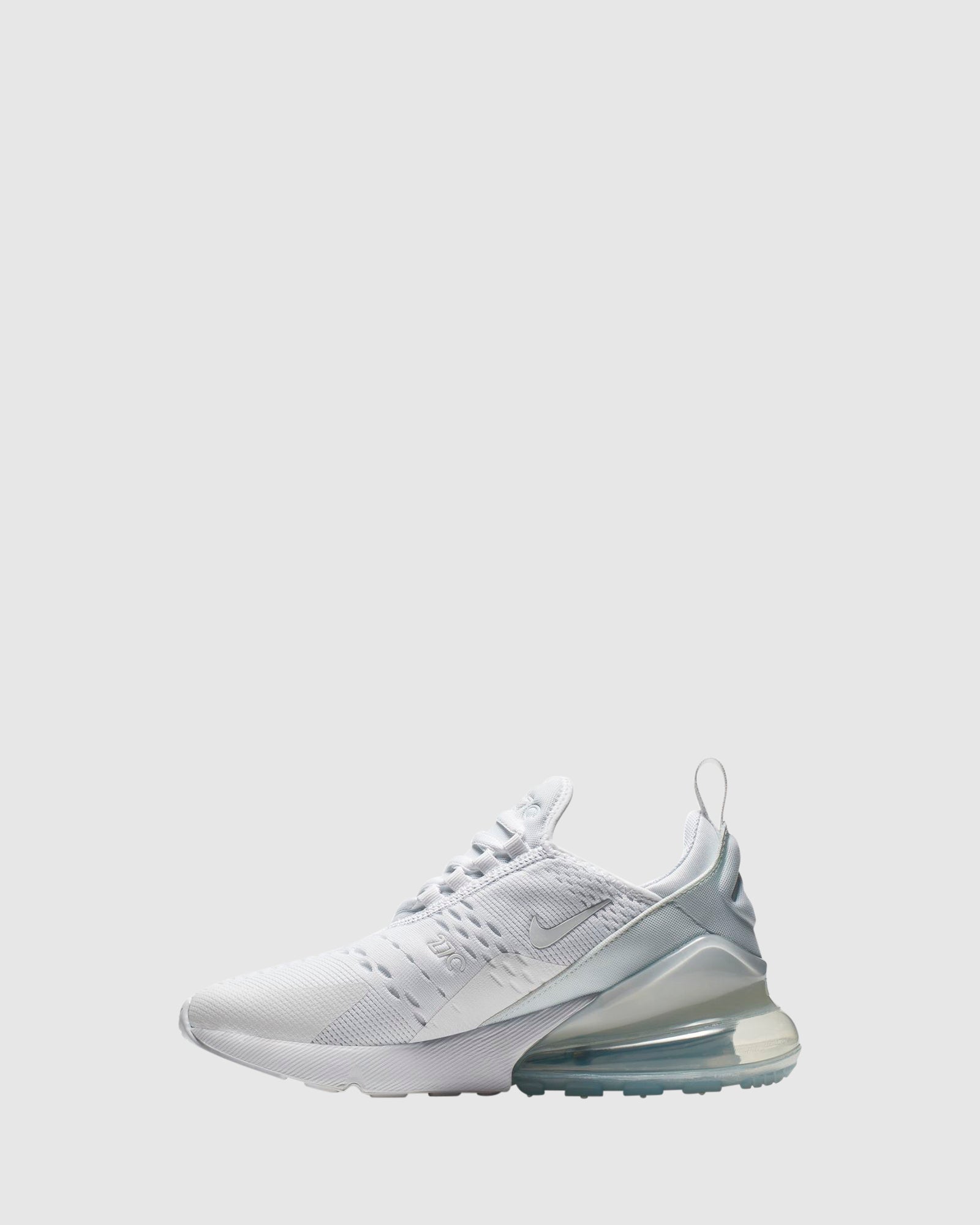 Air Max 270 Grade School White White Silver Shoes Sox