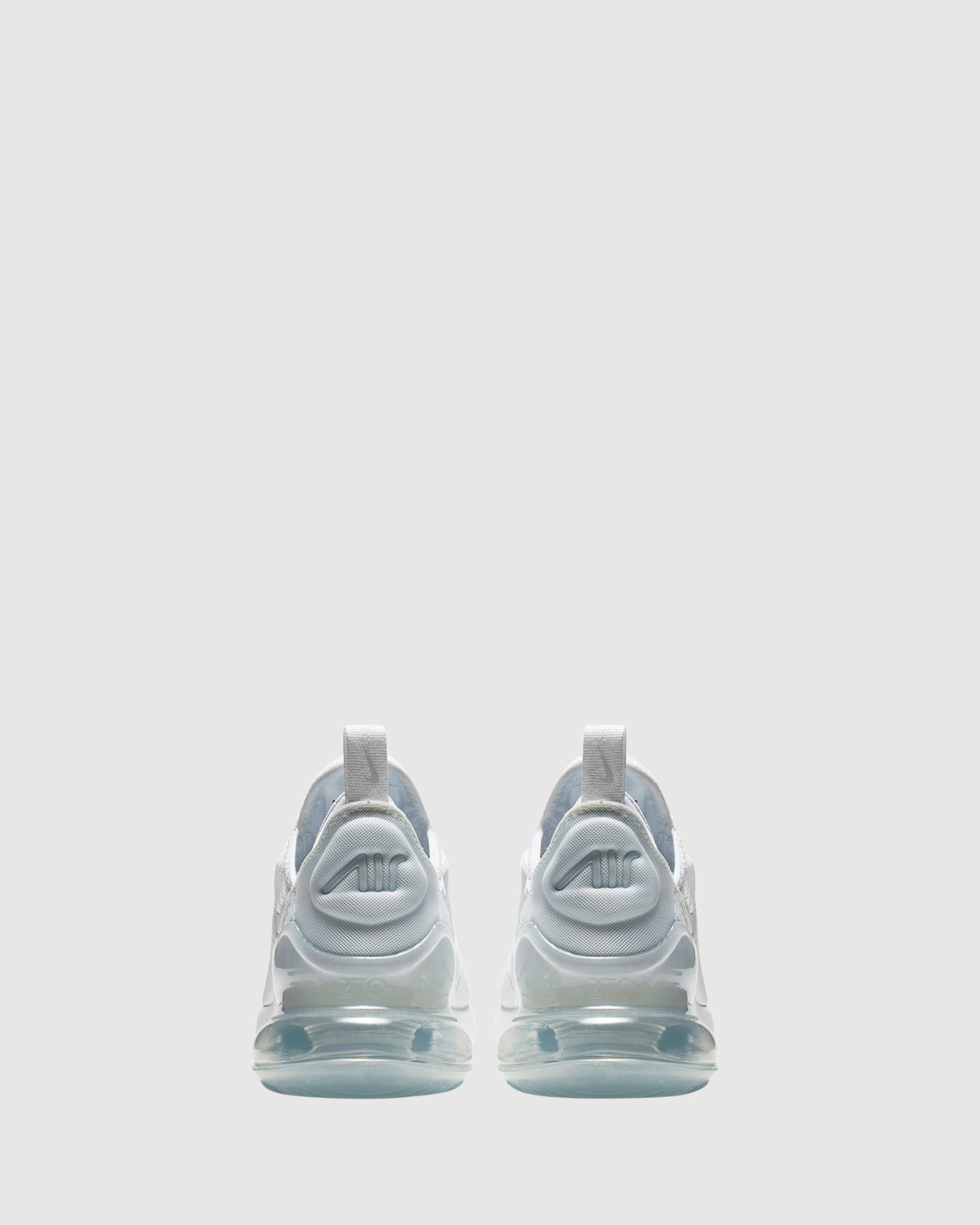 Air Max 270 Grade School White White Silver Shoes Sox