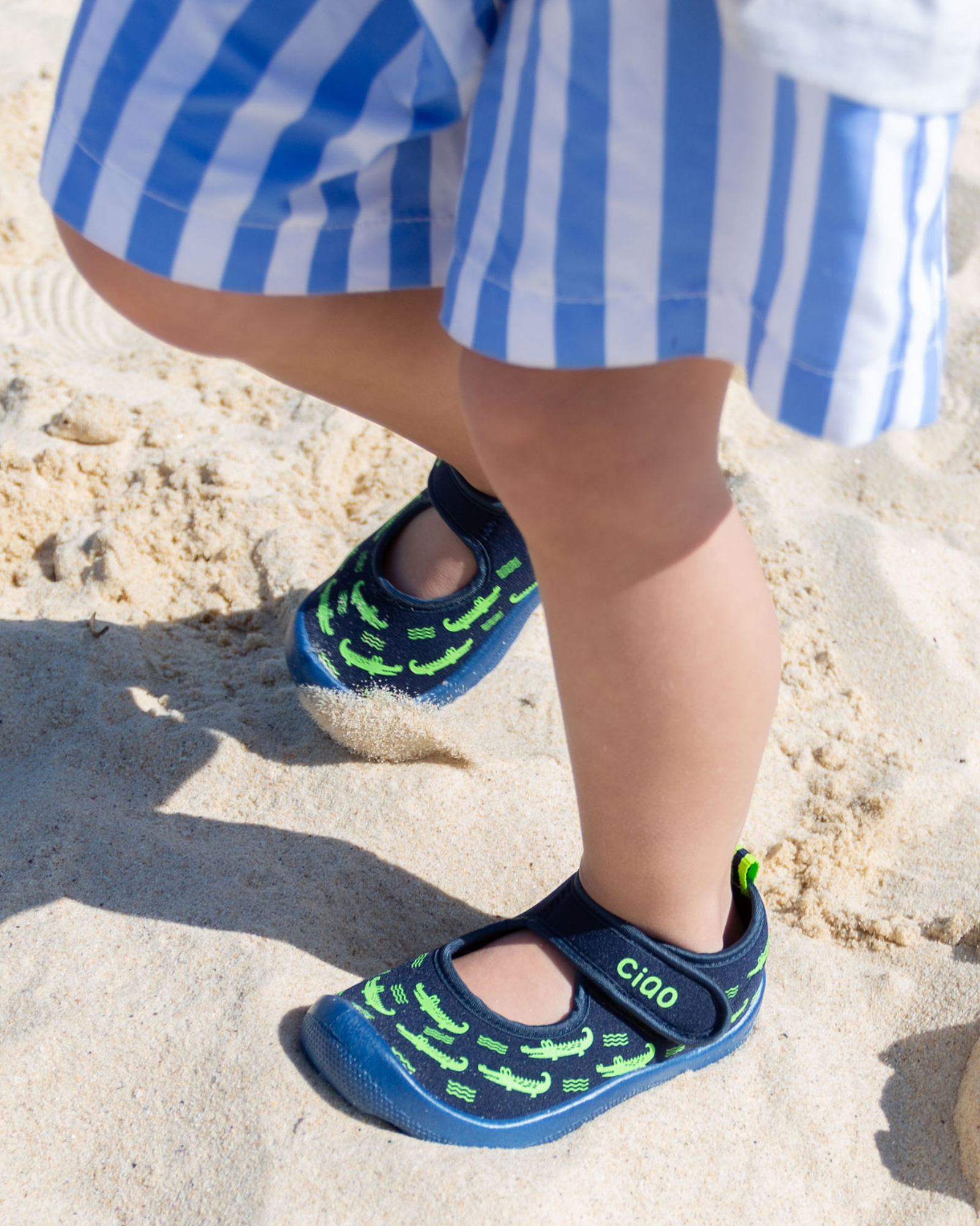 Beach Crocodile Navy/Lime