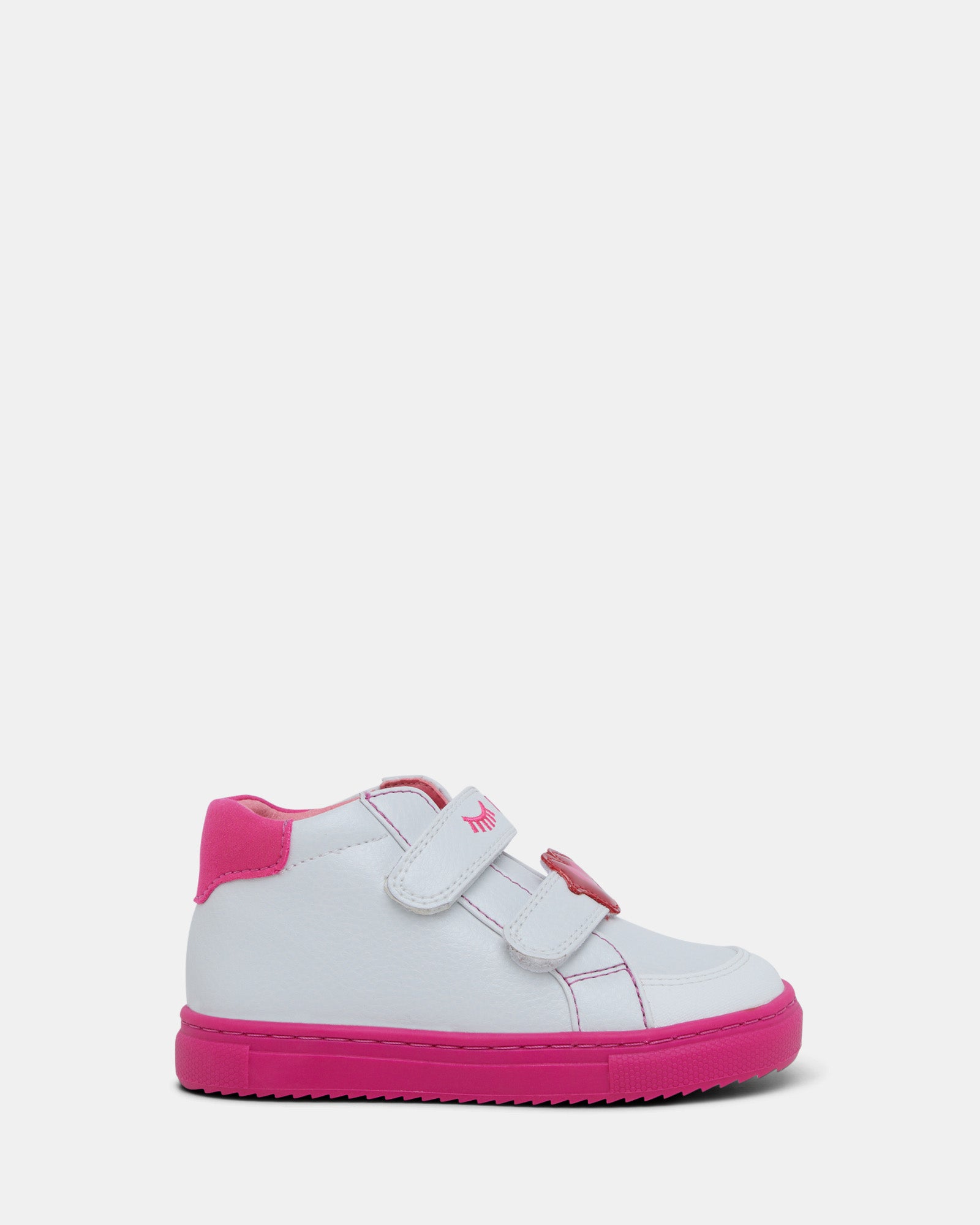 Lucky Lips 221911 Self-Fastening Boot White/Pink
