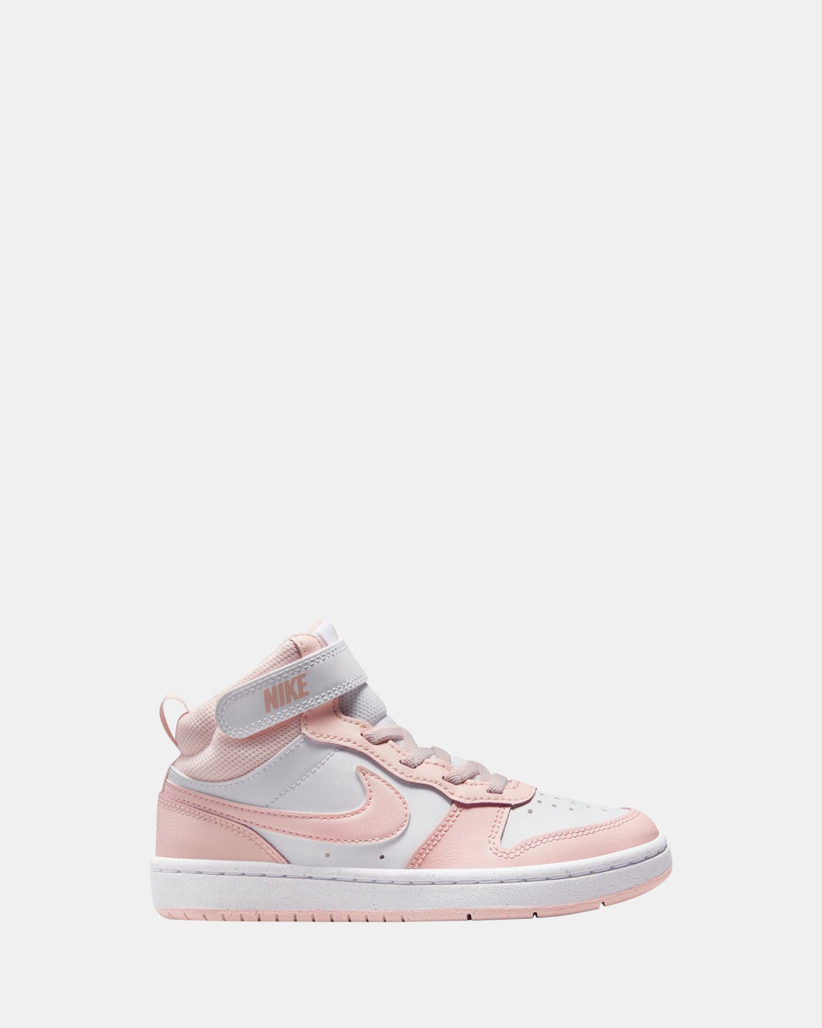 Buy Nike Court Borough Mid Ps G White/Echo Pink Shoes Sox