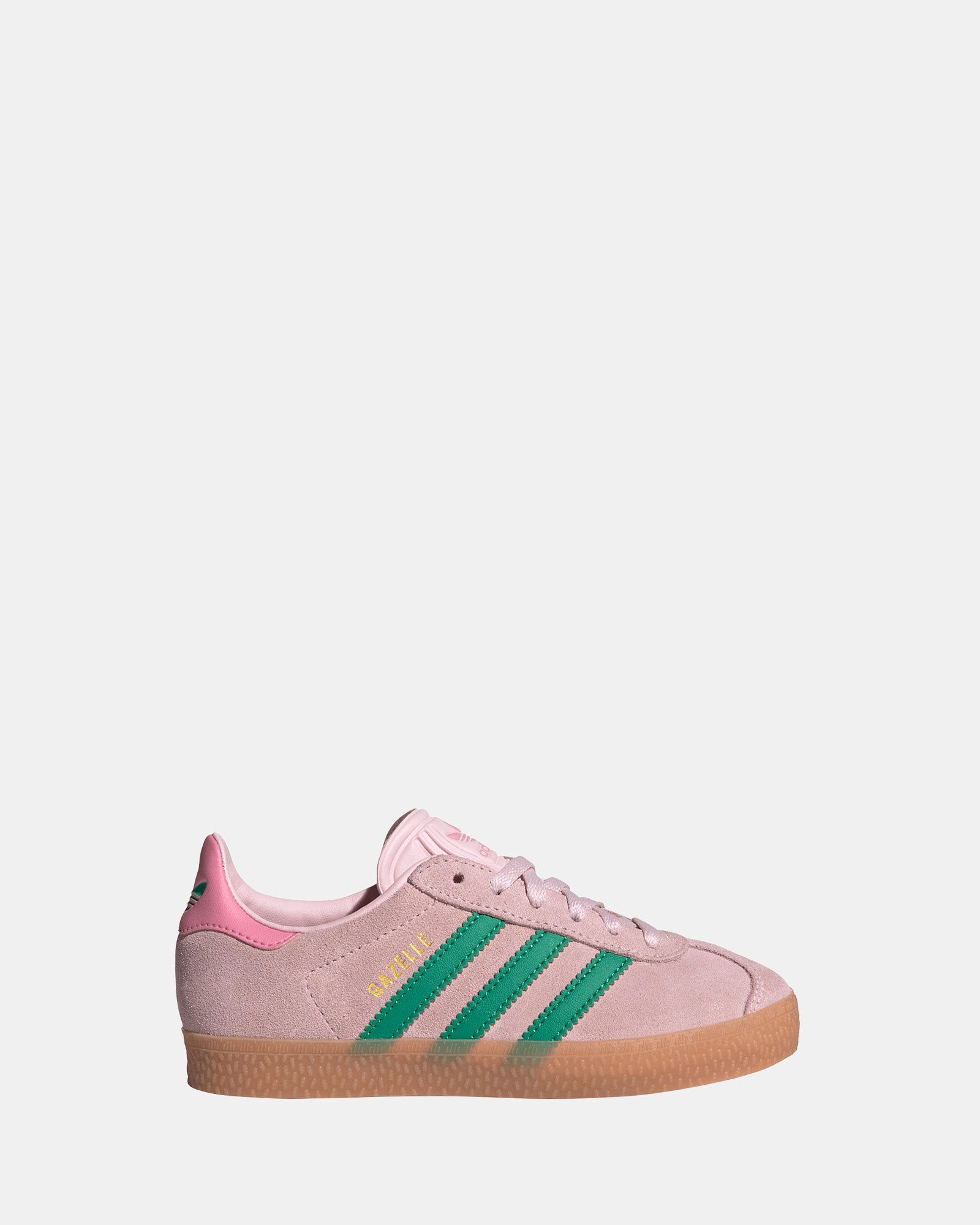 Gazelle Pre-School Clear Pink/Court Green/Pink – Shoes & Sox