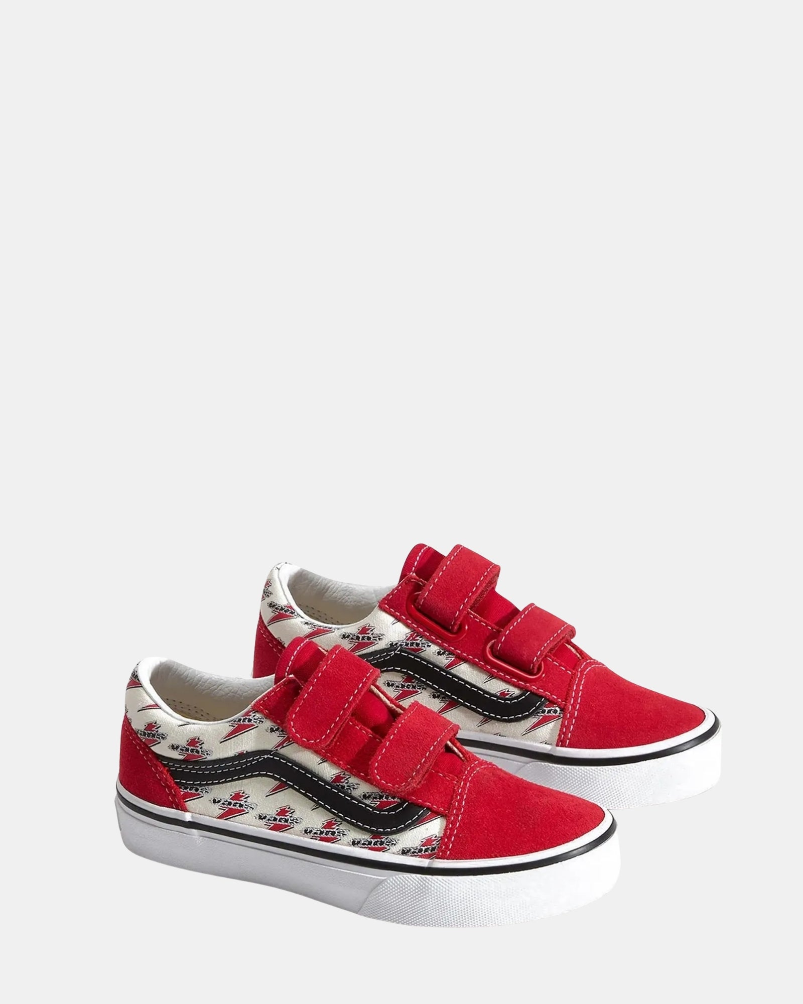 Old Skool V Thunder Yth B Racing Red/True White