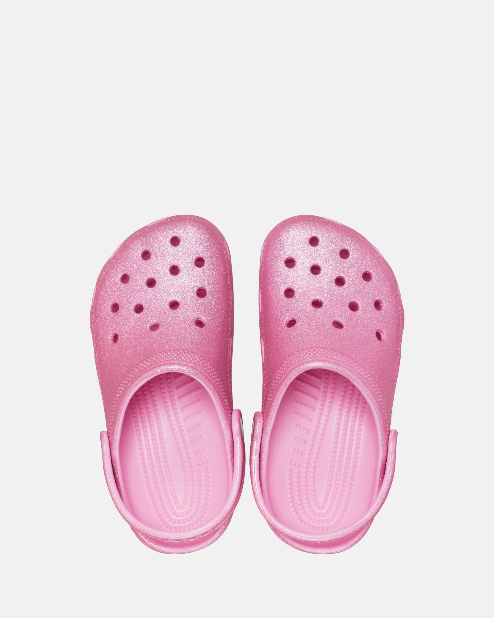 Classic Glitter Clog Youth Pink Tweed Glitter - Main Image