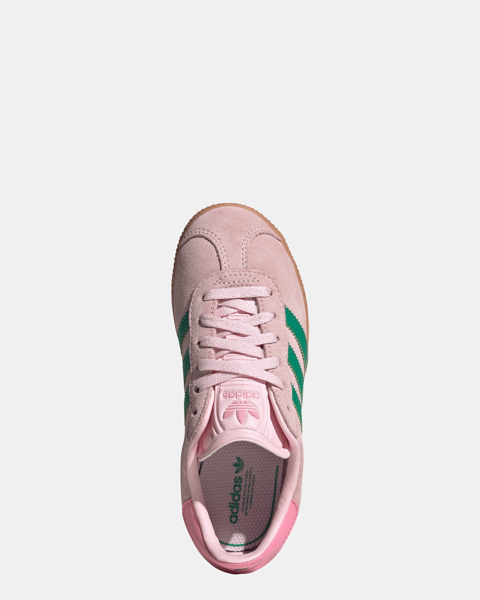 Gazelle Pre-School Clear Pink/Court Green/Pink – Shoes & Sox
