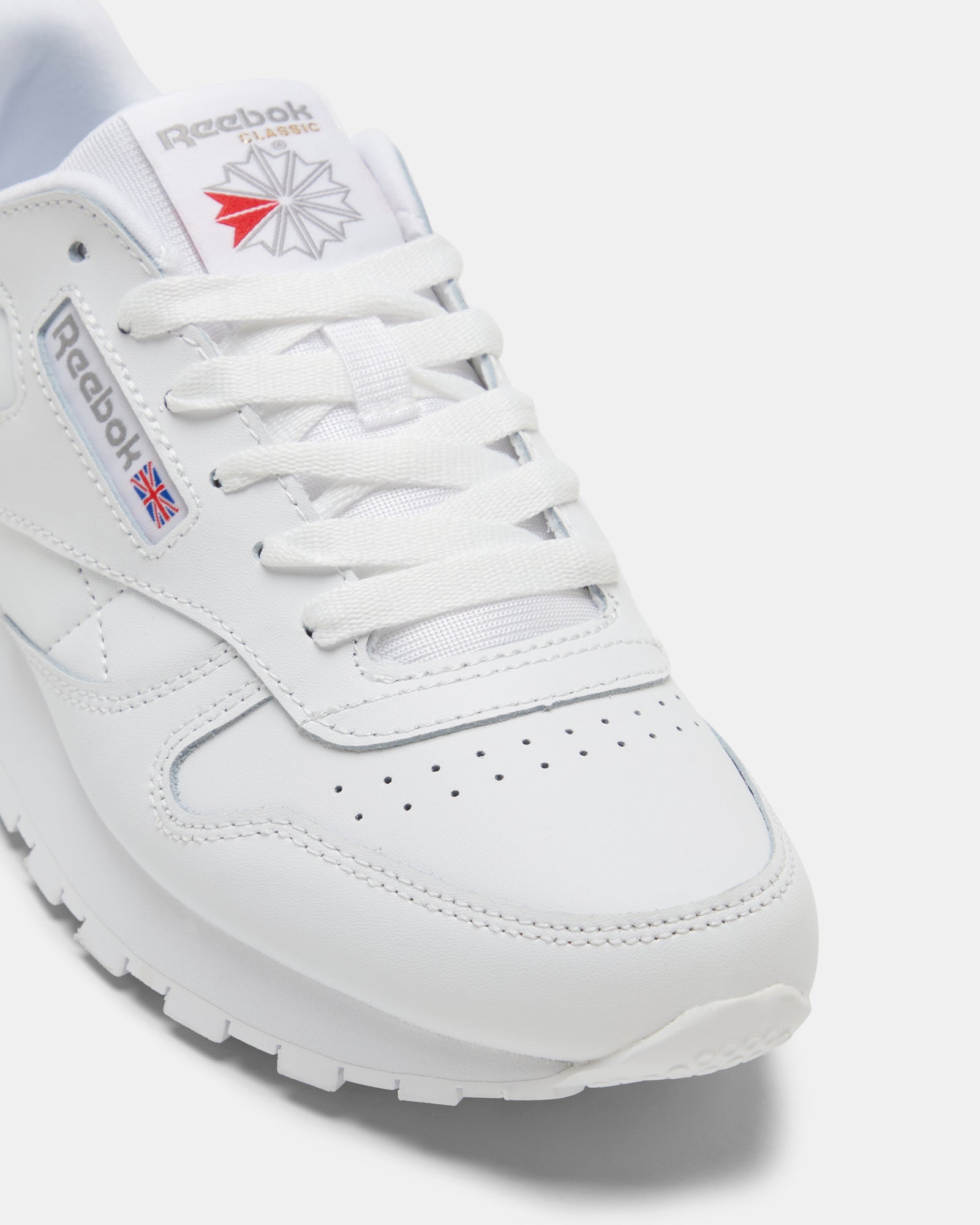 Classic Leather Shoes - Grade School White/White/White