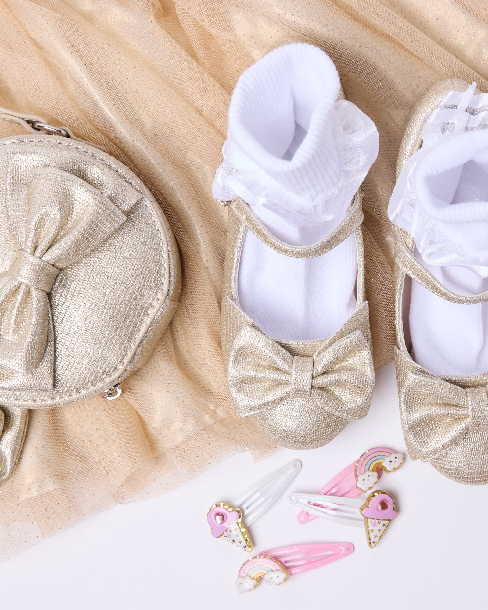 Hair Clip 4 Pack Pink/White