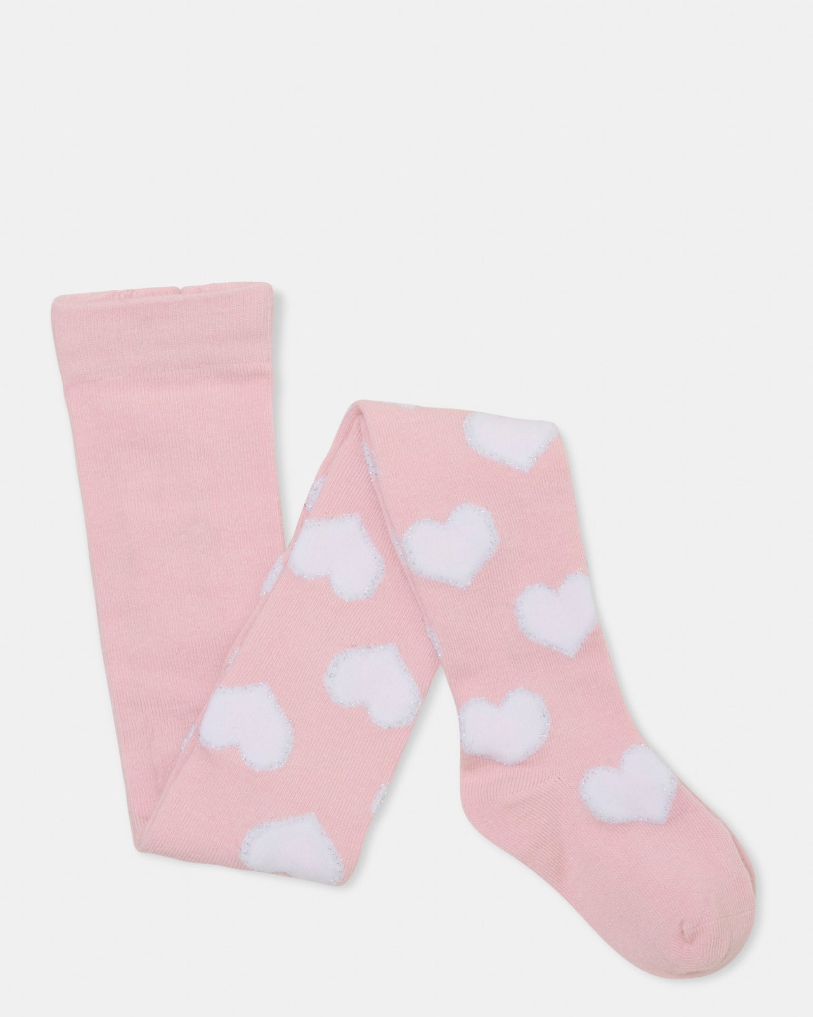 Bold Heart Cotton Tights Dusty Pink