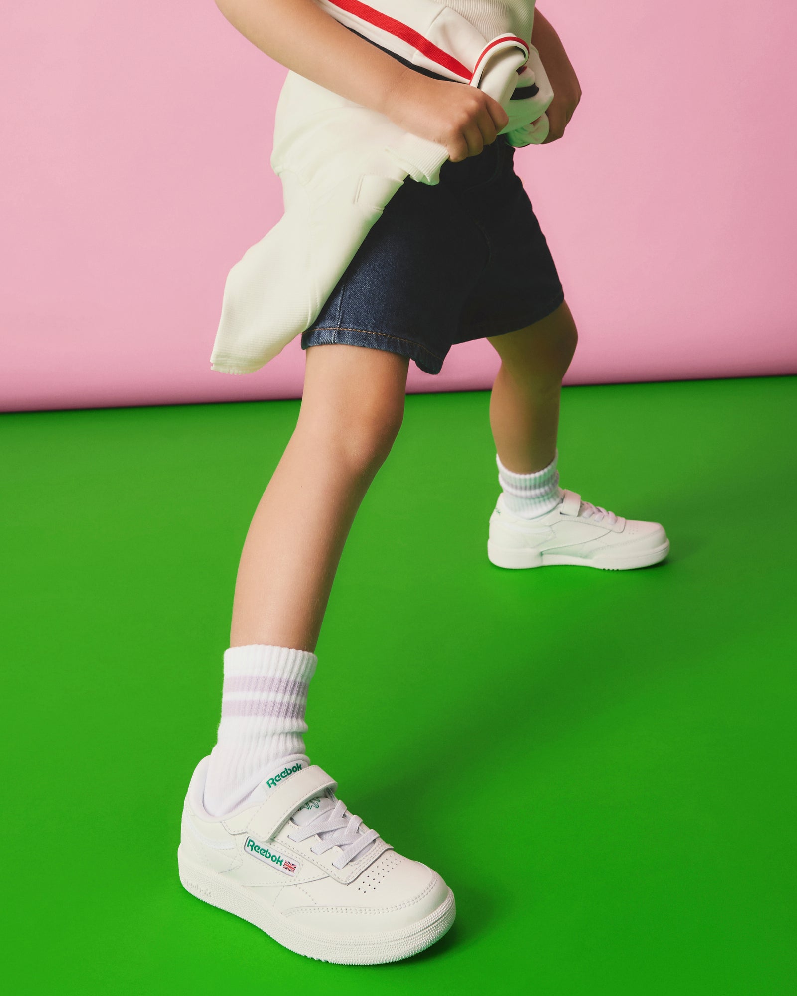 Buy Reebok Club C Shoes White/Glen Green/Vector Blue Shoes Sox