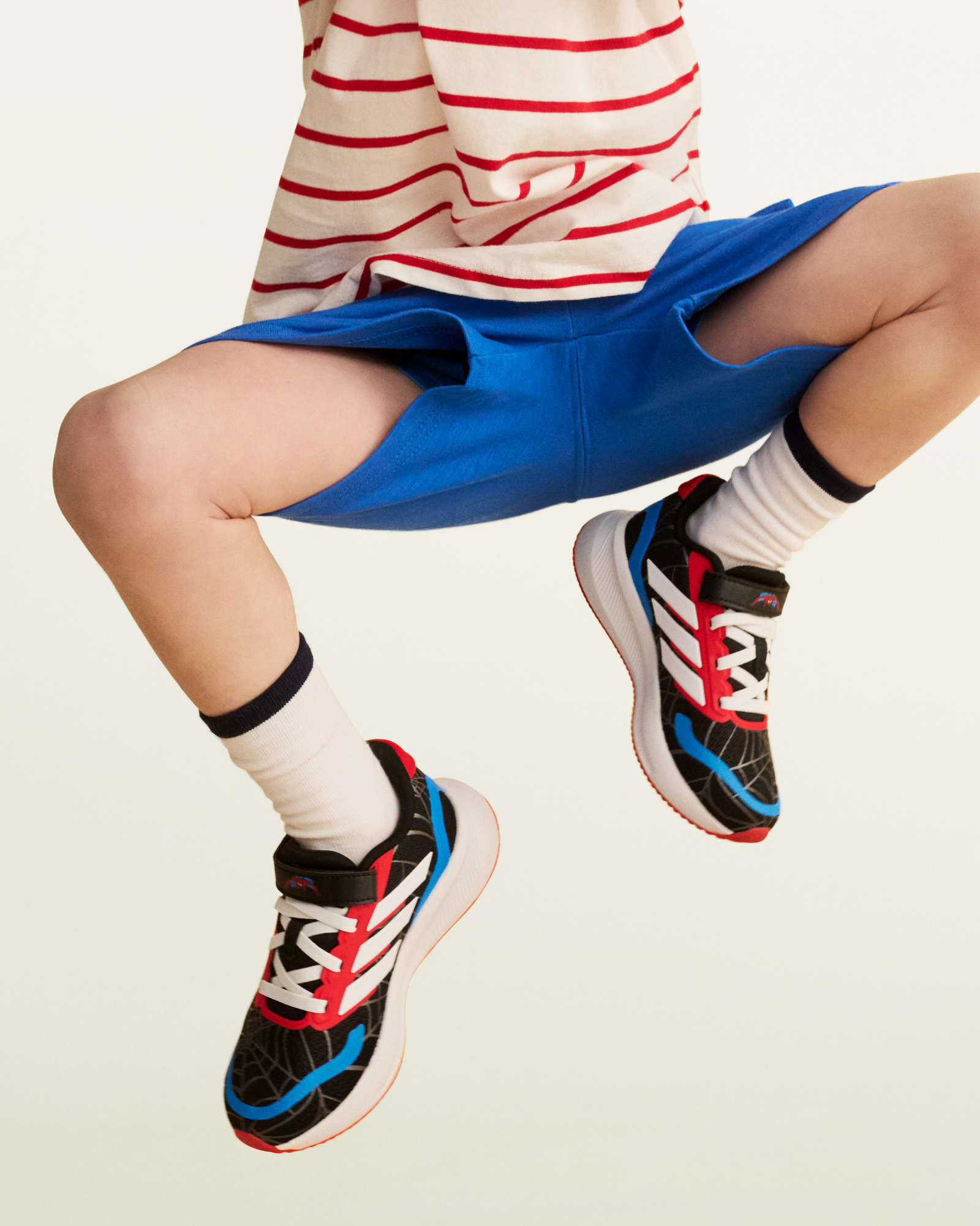 Runfalcon Spiderman Self-Fastening Pre-School Black/White/Pure Ruby