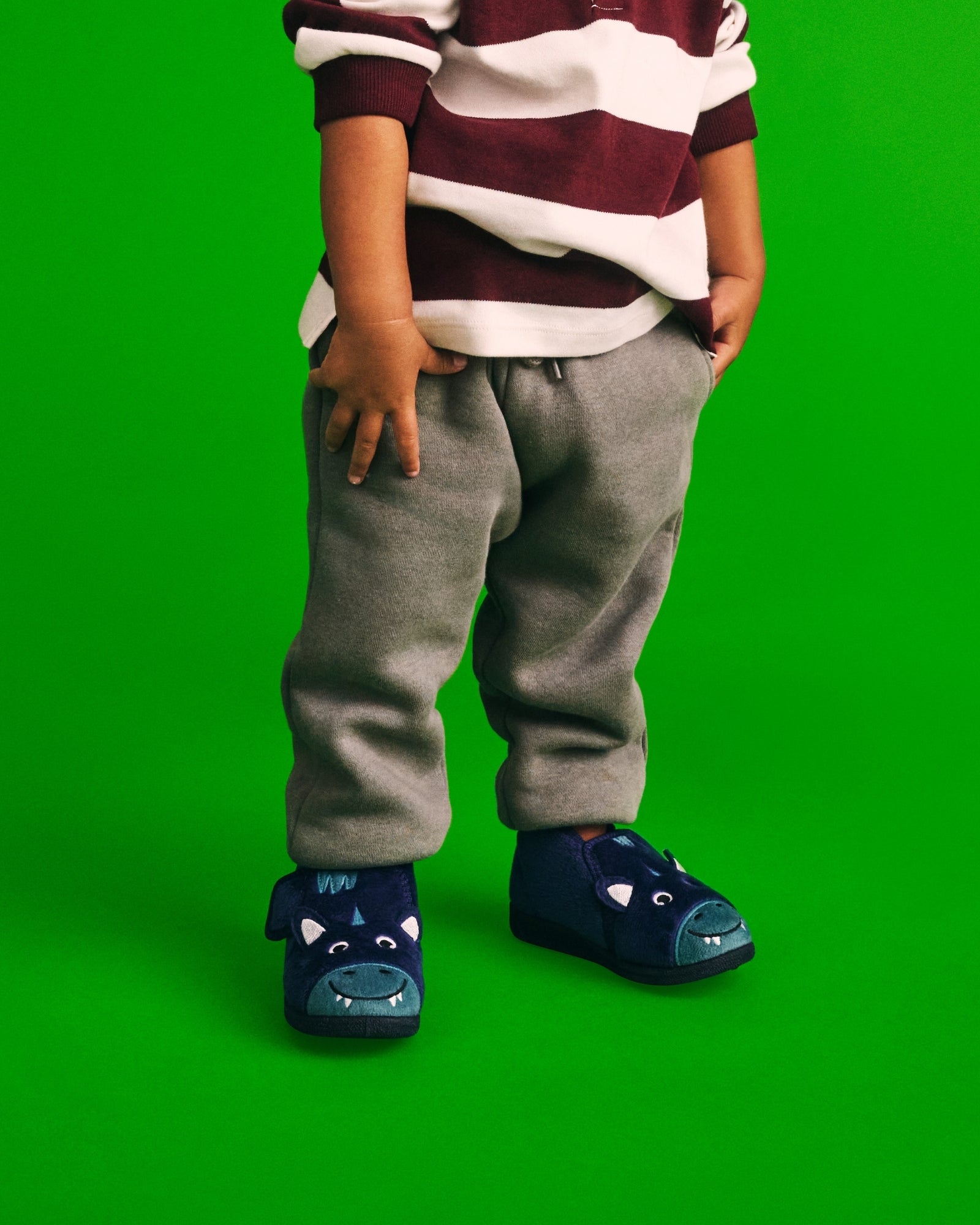 Dinosaur Slippers Navy