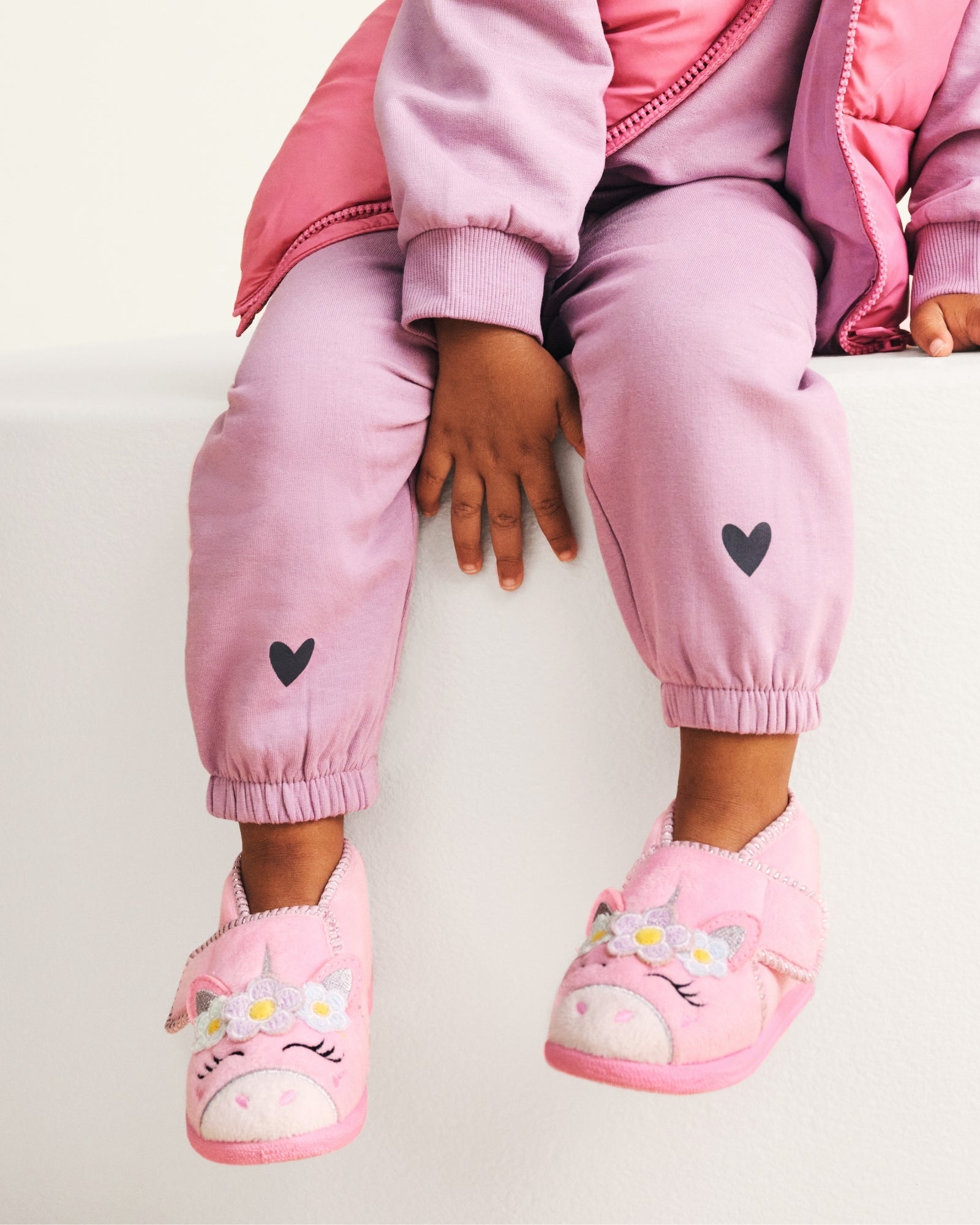 Unicorn Flower Slippers Pink