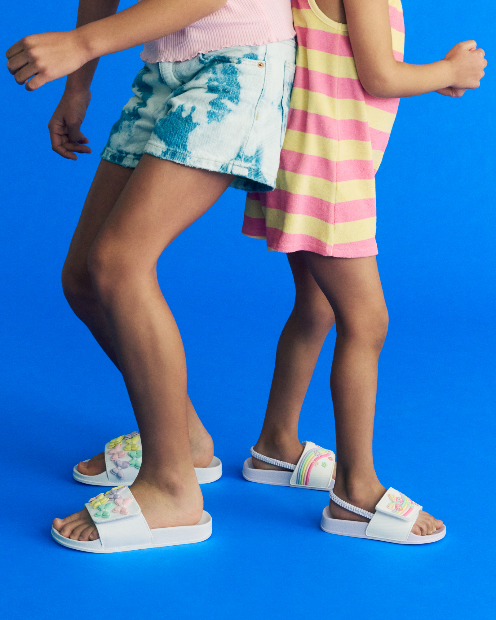 Kenna Butterfly Slide  White Multi