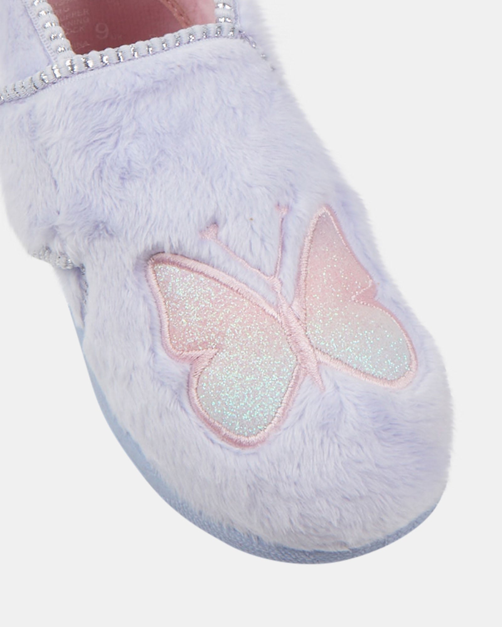 Butterfly Sparkle Slippers Pastel Lilac