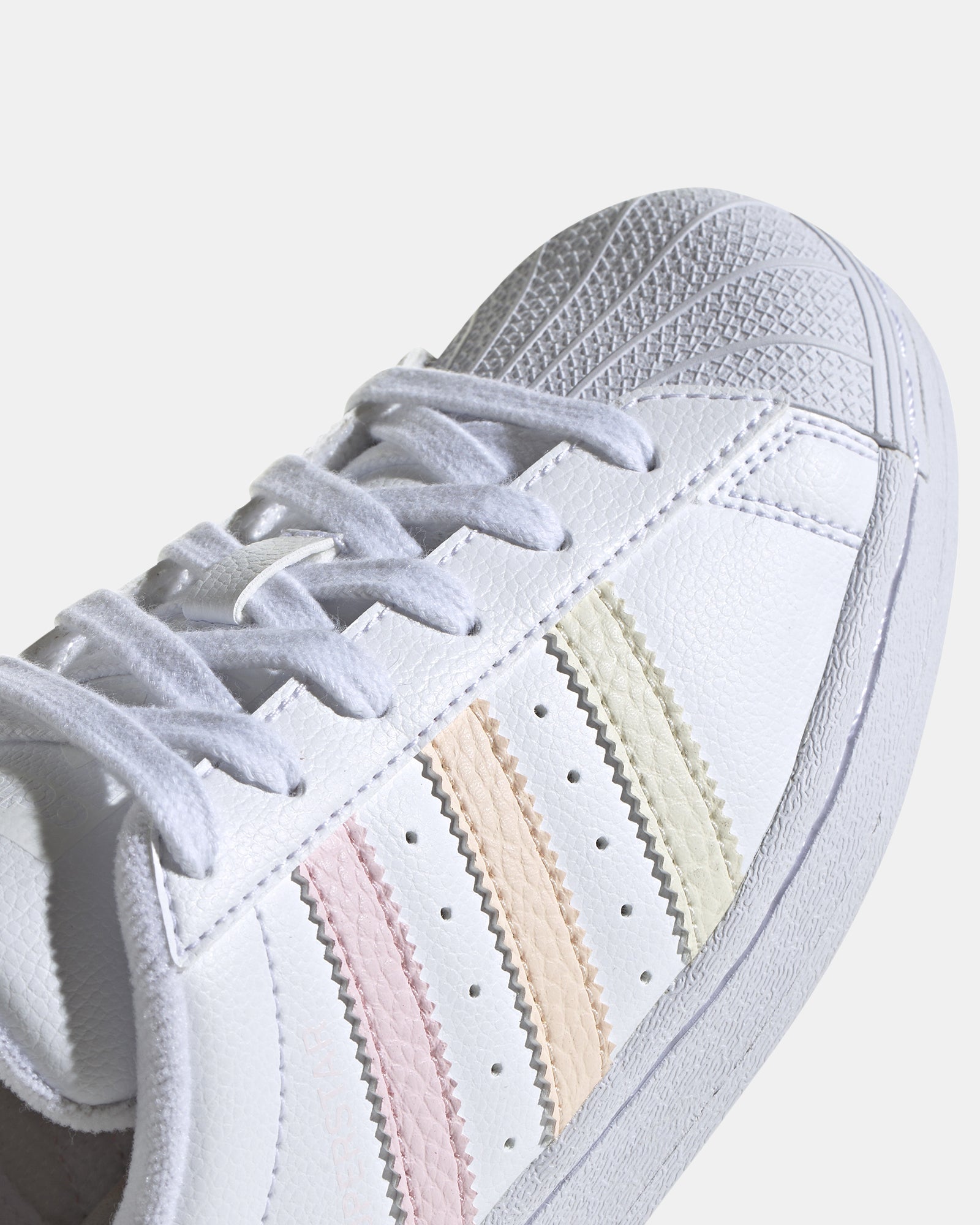 Superstar Foundation Grade School White Pastel Multi Shoes Sox